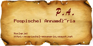 Pospischel Annamária névjegykártya